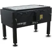 Pegasi Voetbaltafel | Forza Premium Black | Glasplaat | Muntinworp