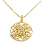Orphelia Dames 925 Sterling Zilveren Ketting met Hanger - Goud ZH-6036/2
