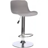 Intesi Inge barkruk grijs/chroom - Verstelbare hoogte 60-81 cm