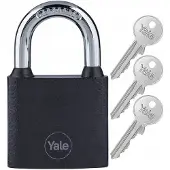 Yale Y111B/75/140/1/B Hangslot - Gietijzer, Zwart