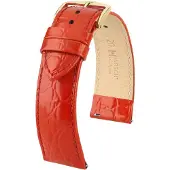 Hirsch Hirsh Horlogeband Crocograin Rood - Leer - 14mm