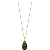 Ti sento Dames Hanger - 925 zilver - Transparant kaki - 6848KA