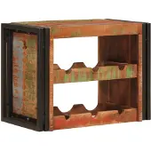 vidaXL Wijnrek Bruin 60 x 45 x 33 cm Massief hergebruikt hout