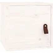 vidaXL Wandkast 31,5x30x30 cm massief grenenhout wit