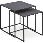 Ebuy24 Karin salontafel inzettafels 2 stuks zwart.