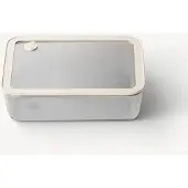ZOHA Vershoudbak Rechthoekig 1550 ml – Glas – Luchtdicht – BPA-vrij – Beige-Transparant