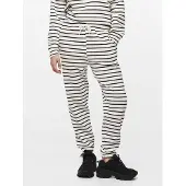 Pieces Dames huispak loungewear gestreept wit/zwart