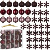 Springos Kerstballen | 40 Stuks | 5/6/7/8/9/10 cm | Violet