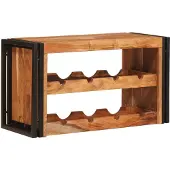 vidaXL Wijnrek Bruin 80 x 45 x 33 cm Massief Acacia Hout