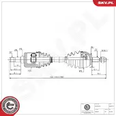 ESEN SKV 40SKV144 Aandrijfas