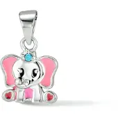 The Jewelry Collection Zilver Gerhodineerde Hanger olifant 1334492