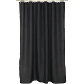 Wicotex Douchegordijn Jacquard 180x200cm zwart zwart Polyester Douchegordijn