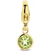 The Jewelry Collection 14K geelgoud slotbedel met geboortesteen peridot augustus 4028177