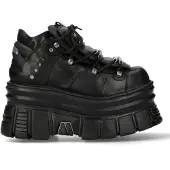 New rock M-106-C178 Zwarte Toren Gothic Punk Chunky Enkellaarsjes