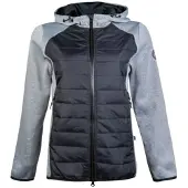 HKM Sweat jacket grijs buitenvest maat s