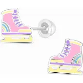K3 WeLoveSilver - zilveren oorstekers - collectie - pastel schaatsen