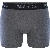 Phil&Co. Boxershorts grijs / zwart