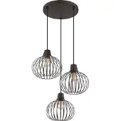 Globo Design hanglamp Mateo 3-lichts roest briun