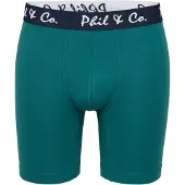 Phil&Co. Boxershorts ' Long Boxer ' turquoise