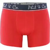 Phil&Co. Boxershorts 'Retro' donkerblauw / knalrood