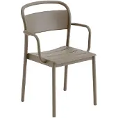 Muuto Linear Steel Armchair Stoel Taupe