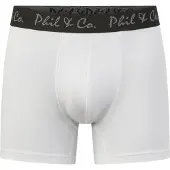 Phil&Co. Boxershorts grijs gemêleerd / zwart / wit
