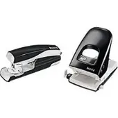 Leitz perforator 5138 + nietmachine 5522 SET, zwart