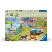 Ravensburger Feel Well - Zomermeerhuis - 200 Stukjes Puzzel | Dikkere Stukken, Groot Formaat, Inclusief Stand