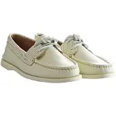 Sperry A/0 2-Eye Pin Perf herenschoenen wit