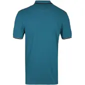 Lyle & Scott getipt petrolblauw regular fit poloshirt