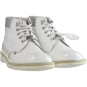 Kickers Throwback Enkellaarsjes Dames Wit