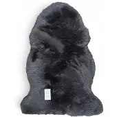 Infinity Leather Echte antracietgrijze schapenvacht, zijdezacht, natuurlijk zacht, pluizig, echt wollen tapijt