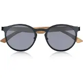 Earth Wood Reine gepolariseerde zonnebril - donkerbruin/zwart