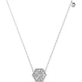 MYC Paris Zeshoekige hangers - Zilver en kristal