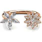 MYC Paris Fraternal Bloom Ring - Roségoud en kristal