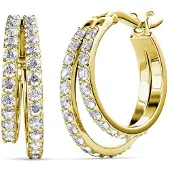 MYC Paris Duo Circlet Oorbellen - Oostenrijks kristal