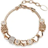 MYC Paris Stralende Charm Armbanden - Roségoud en Kristal