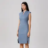 Smart & Joy Getailleerde jurk met V-hals