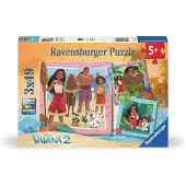 Ravensburger puzzel Vaiana 2 Op naar nieuwe avonturen! - Legpuzzel - 3x49 stukjes