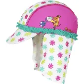 Playshoes Hoed 'Die Maus' turquoise / lichtgroen / eosine / wit