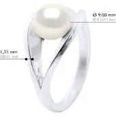 ATELIERS SAINT GERMAIN Ring Echte Cultiveerde Zoetwaterparel Knop 8-9 mm