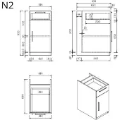 Wasophoogte Keukenkast module n2 – perle taupe
