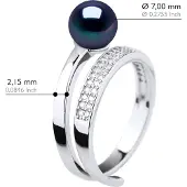ATELIERS SAINT GERMAIN Ring Sieraden - Echte GeCultiveerde Zoetwaterparel Rond 8-9 mm