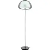 Globo Vloerlamp Avila, dimbaar, alu / grijs / zink, Woon-/ Eetkamer, Glas, vloerlamp