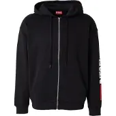 Diesel Sweatshirt 'S-BOXT-ZIP' donkerrood / zwart / wit