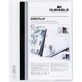 Durable presentatiemap DURAPLUS extra breed, pvc-hardfolie, 25 stuks, wit