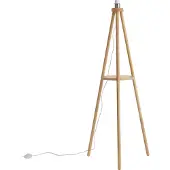 QAZQA Scandinavische driepoot vloerlamp hout - Lou