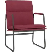 vidaXL Loungestoel 55x64x80 cm stof wijnrood