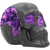 Nemesis Now - Schedels - Gothische Glitter Geode Schedel - Beeld - Paars en Zwart - 17cm