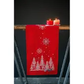 Vervaco - Loper kit - Kerst - Kerstbomen en bosdiertjes - PN-0171573 - Borduren - Borduurpakket - Borduurpakket volwassenen - Borduurpakket kind